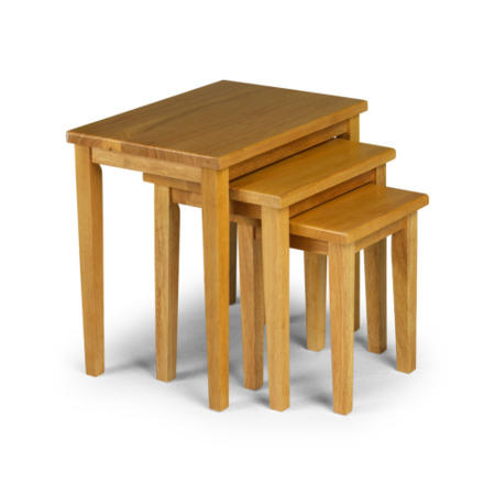 Julian Bowen Cleo Oak Effect Nest of Tables