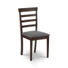 Julian Bowen Cleo Mahogany Single Dining Chair with Light Grey Seat