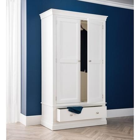 Julian Bowen Clermont 2 Door 1 Drawer Wardrobe