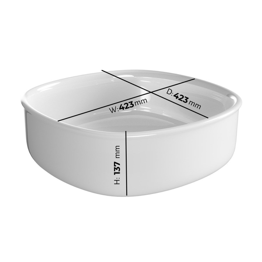 Square Countertop Basin 423mm - Clifton