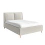 Grey Fabric King Size Ottoman Bed with Pillow Headboard - Clifton