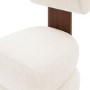 GRADE A1 - Cream Boucle Roll Back Dressing Table Chair - Cleo