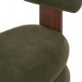 Olive Green Velvet Roll Back Dressing Table Chair - Cleo