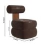 Brown Roll Back Dressing Table Chair - Cleo