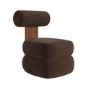 Brown Roll Back Dressing Table Chair - Cleo