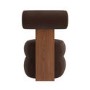 Brown Roll Back Dressing Table Chair - Cleo