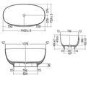 Beige Freestanding Double Ended Bath 1400 x 700mm - RAK Ceramics