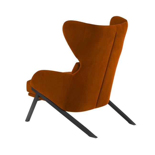 Burnt Orange Velvet Accent Chair - Clarence