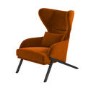 Burnt Orange Velvet Accent Chair - Clarence