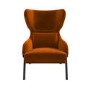 Burnt Orange Velvet Accent Chair - Clarence