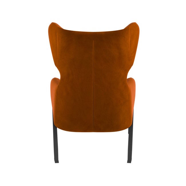 Burnt Orange Velvet Accent Chair - Clarence