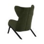 Dark Green Velvet Wingback Accent Chair - Clarence
