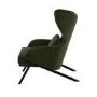 Dark Green Velvet Wingback Accent Chair - Clarence