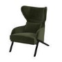 Dark Green Velvet Wingback Accent Chair - Clarence