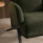Dark Green Velvet Wingback Accent Chair - Clarence