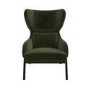 Dark Green Velvet Wingback Accent Chair - Clarence