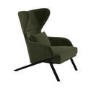 Dark Green Velvet Wingback Accent Chair - Clarence