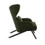 Dark Green Velvet Wingback Accent Chair - Clarence