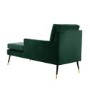 Mid-Century Modern Dark Green Velvet Chaise Lounge - Campbell