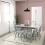 Pair of Grey Wooden Spindle Dining Chairs - Cami