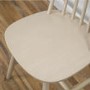 Pair of Solid Wood Dining Chairs in Cream with Spindle Back - Cami