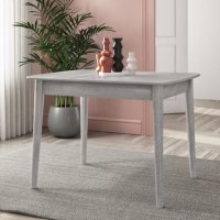 Grey Solid Wood Extendable Dining Table - Seats 4 - Cami Grey Solid Wood Extendable Dining Table - Seats 4 - Cami