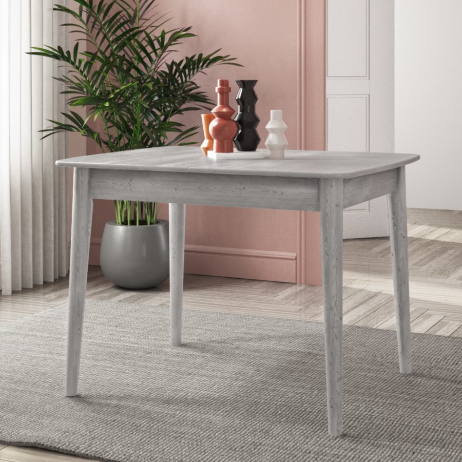 Grey Solid Wood Extendable Dining Table - Seats 4 - Cami