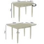 GRADE A2 - 4 Seater Cream Flip Top Dining Table - Solid Wood - Cami