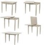 GRADE A2 - 4 Seater Cream Flip Top Dining Table - Solid Wood - Cami