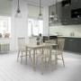 GRADE A2 - 4 Seater Cream Flip Top Dining Table - Solid Wood - Cami