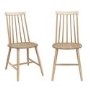 GRADE A2 - Pair of Oak Effect Dining Chairs with Spindle Back - Cami