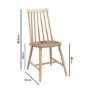 GRADE A2 - Pair of Oak Effect Dining Chairs with Spindle Back - Cami