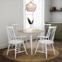 GRADE A1 - White Wooden Spindle Dining Chairs - Set of 2 - Cami