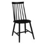 GRADE A1 - Cami Black Wooden Spindle Dining Chairs - Set of 2
