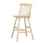 GRADE A1 - Set of 2 Light Oak Wooden Kitchen Stool with Spindle Back - 66cm - Cami
