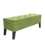 GRADE A1 - Cushioned End-of-Bed Ottoman Storage Bench in Green Velvet - Cameron