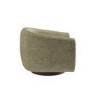 Sage Green Chenille Round Swivel Armchair - Celine