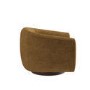 Caramel Brown Chenille Round Swivel Armchair - Celine