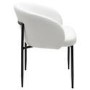 Set of 2 White Boucle Upholstered Dining Chairs - Cora