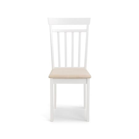 GRADE A1 - Julian Bowen Coast White Dining Set with Round Table & 4 Chairs