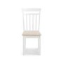 White Round Dining Table with 4 Matching Dining Chairs - Julian Bowen
