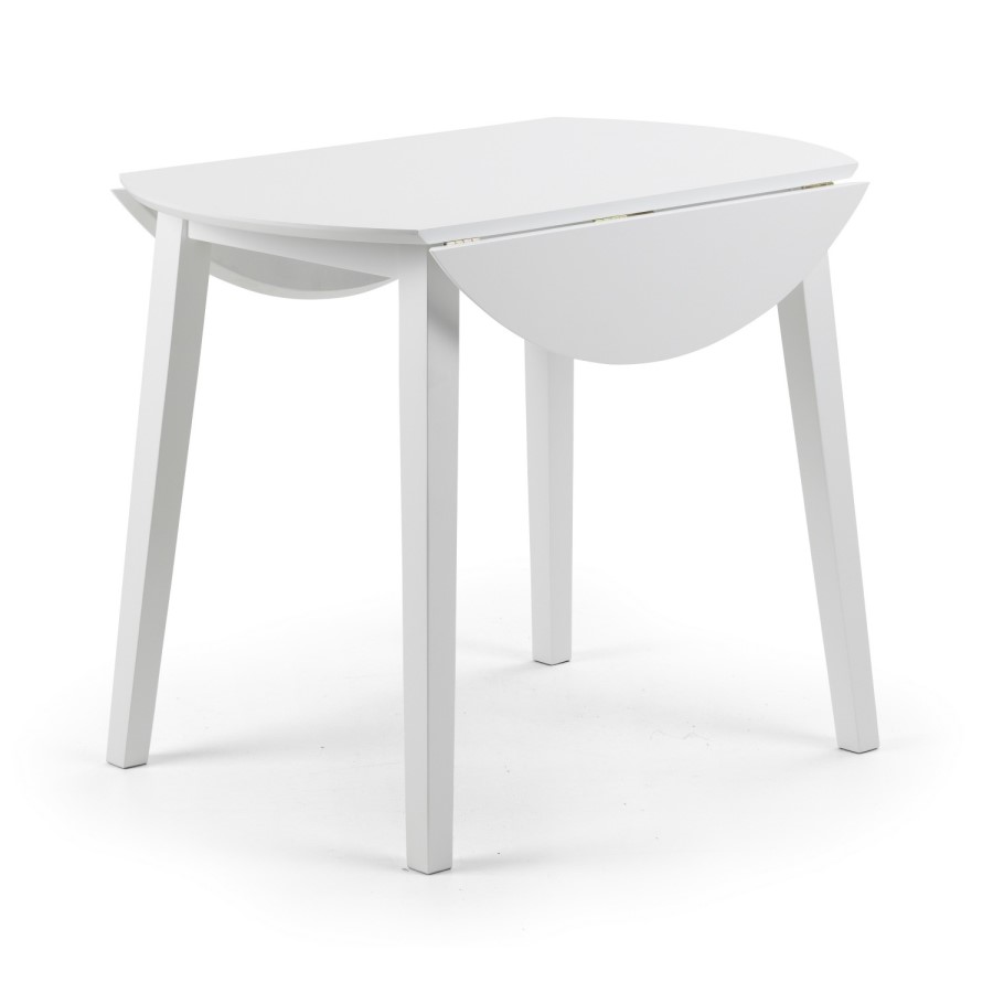 GRADE A1 - Julian Bowen Coast White Dining Set with Round Table & 4 Chairs
