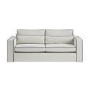 Beige Fabric Piped 3 Seater Sofa - Coco