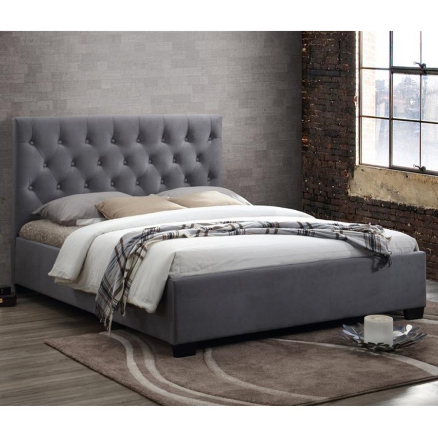 Birlea Cologne Upholstered Grey Kingsize Bed