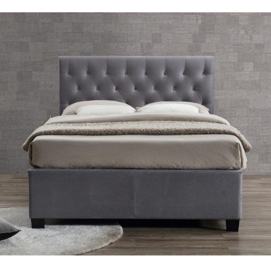 Birlea Cologne Upholstered Grey Kingsize Bed