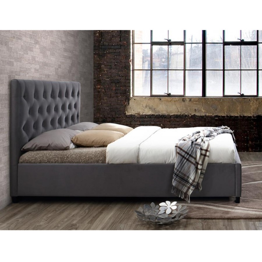 Birlea Cologne Upholstered Grey Kingsize Bed