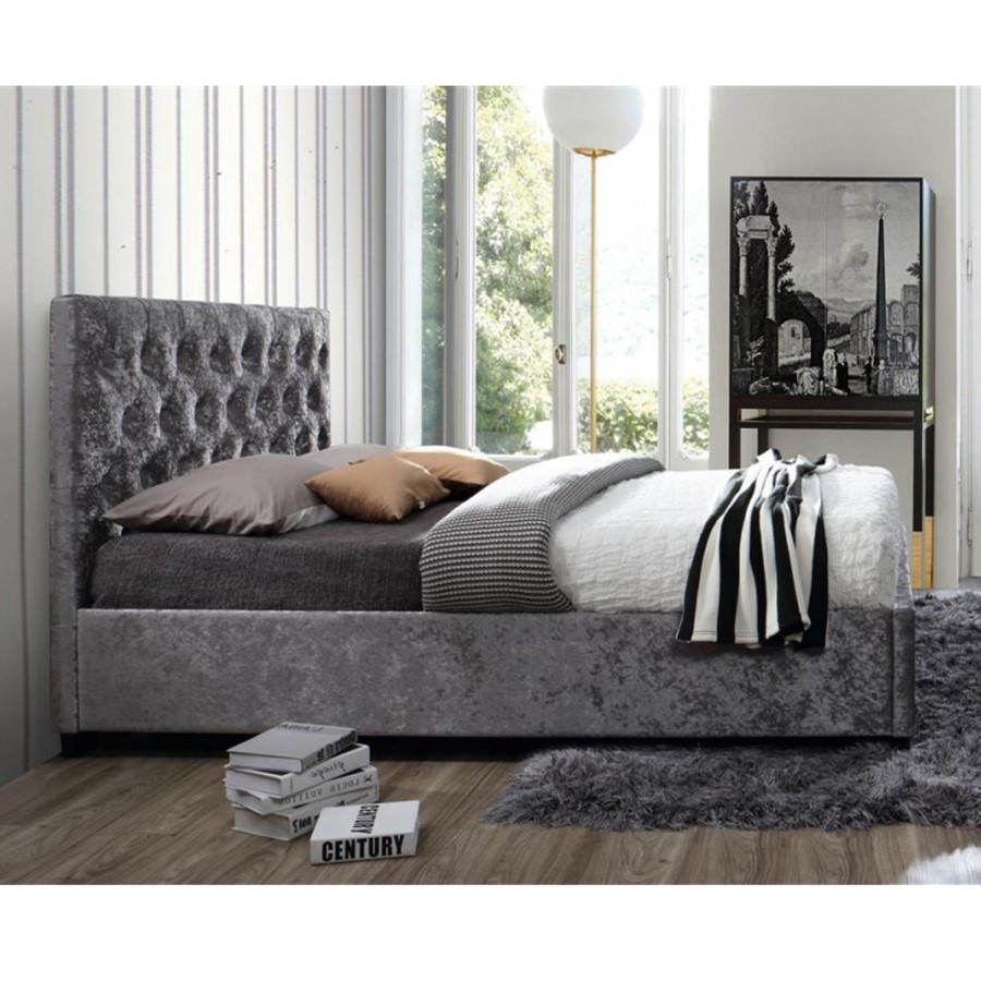 Birlea Cologne Upholstered Steel Double Bed