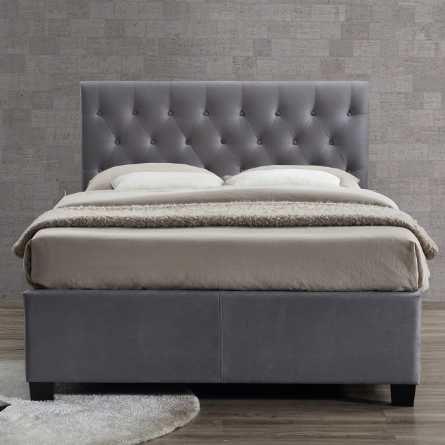 Birlea Cologne Upholstered Grey Double Ottoman Bed