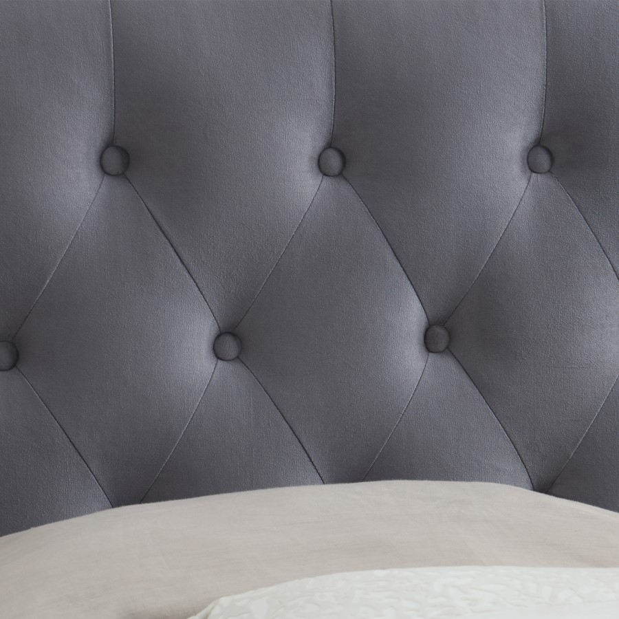 Birlea Cologne Upholstered Grey King Size Ottoman Bed