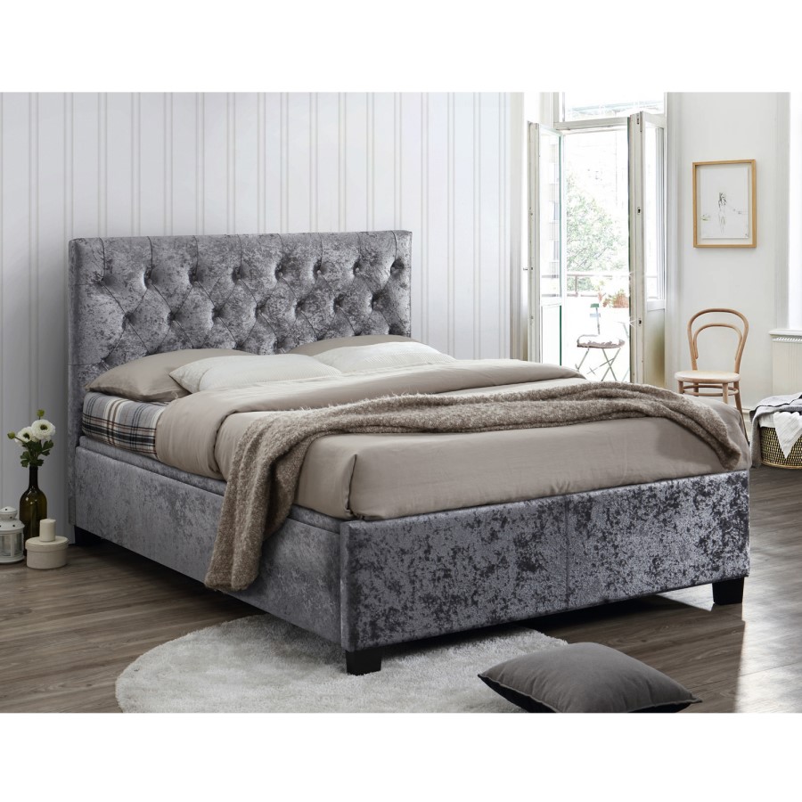 Birlea Cologne Upholstered Steel King Size Ottoman Bed